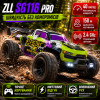 Машинка на радиоуправлении ZLL SG116 PRO 1:16 Green/Purple — RC монстр-трак 4WD с полностью пропорциональным управлением, скоростью до 40 км/ч, до 30 минут работы и дальностью управления до 150 м